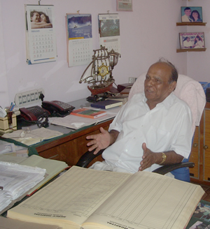 P.V. Alexander in his office at Mercy Hospital